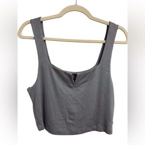 NWOT Volcom “Lived in Lounge”Multicolor Striped Crop Tank Top, Size M